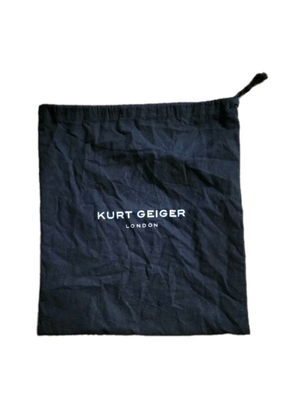Kurt Geiger London Black Drawstring Purse Handbag Dustbag Size 15"X12"